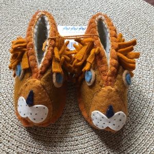 Lion zooties handmade baby shoes